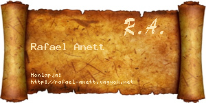 Rafael Anett névjegykártya