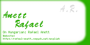 anett rafael business card